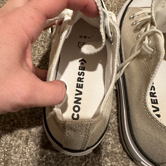 👟SOLD👟Converse, All Star Platform Sneakers, Sparkle Silver Size 5 - Picture 9 of 10